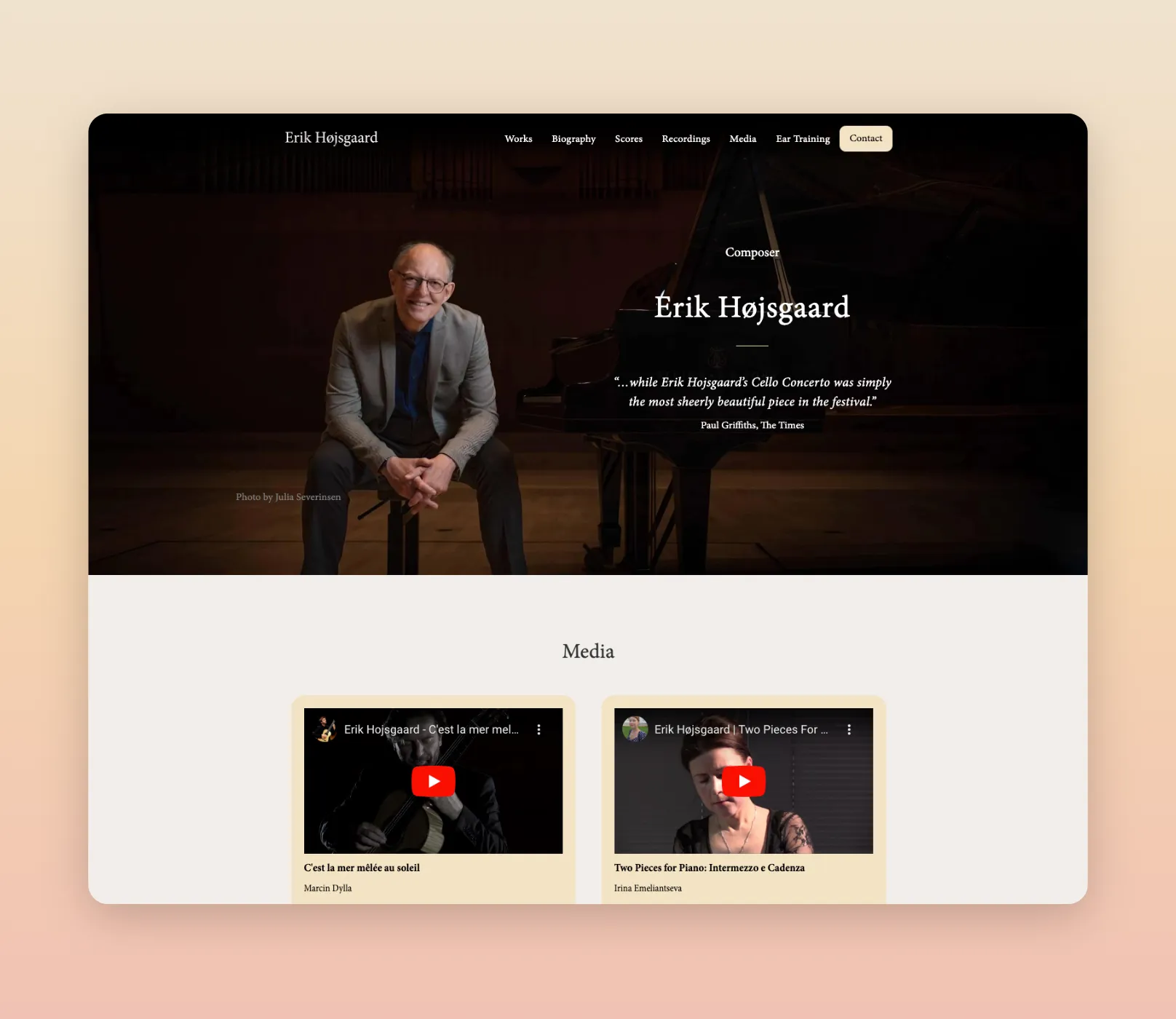 Erik Højsgaard's composer website
