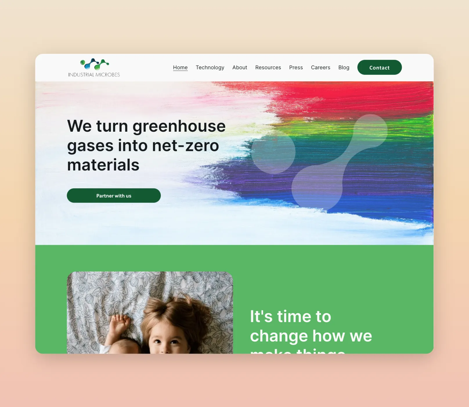 iMicrobes website with colourful graphics