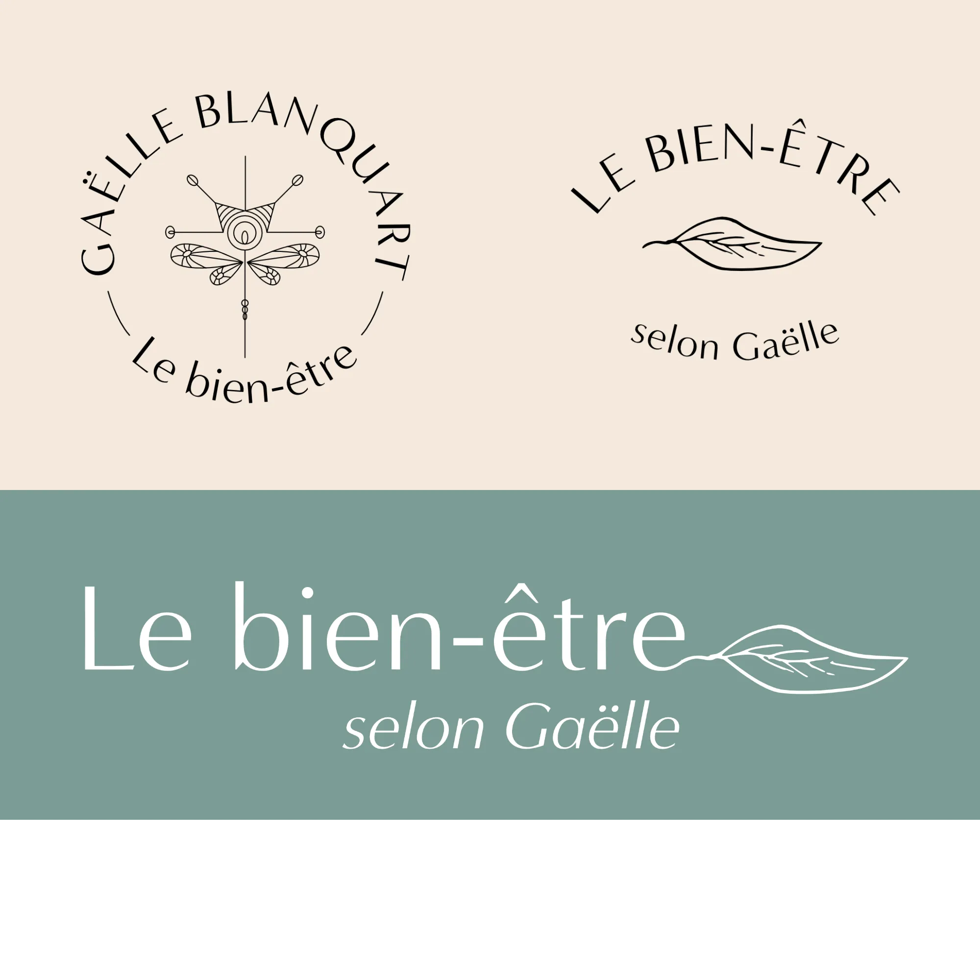 Gaëlle Blanquart logo variations and colour palette