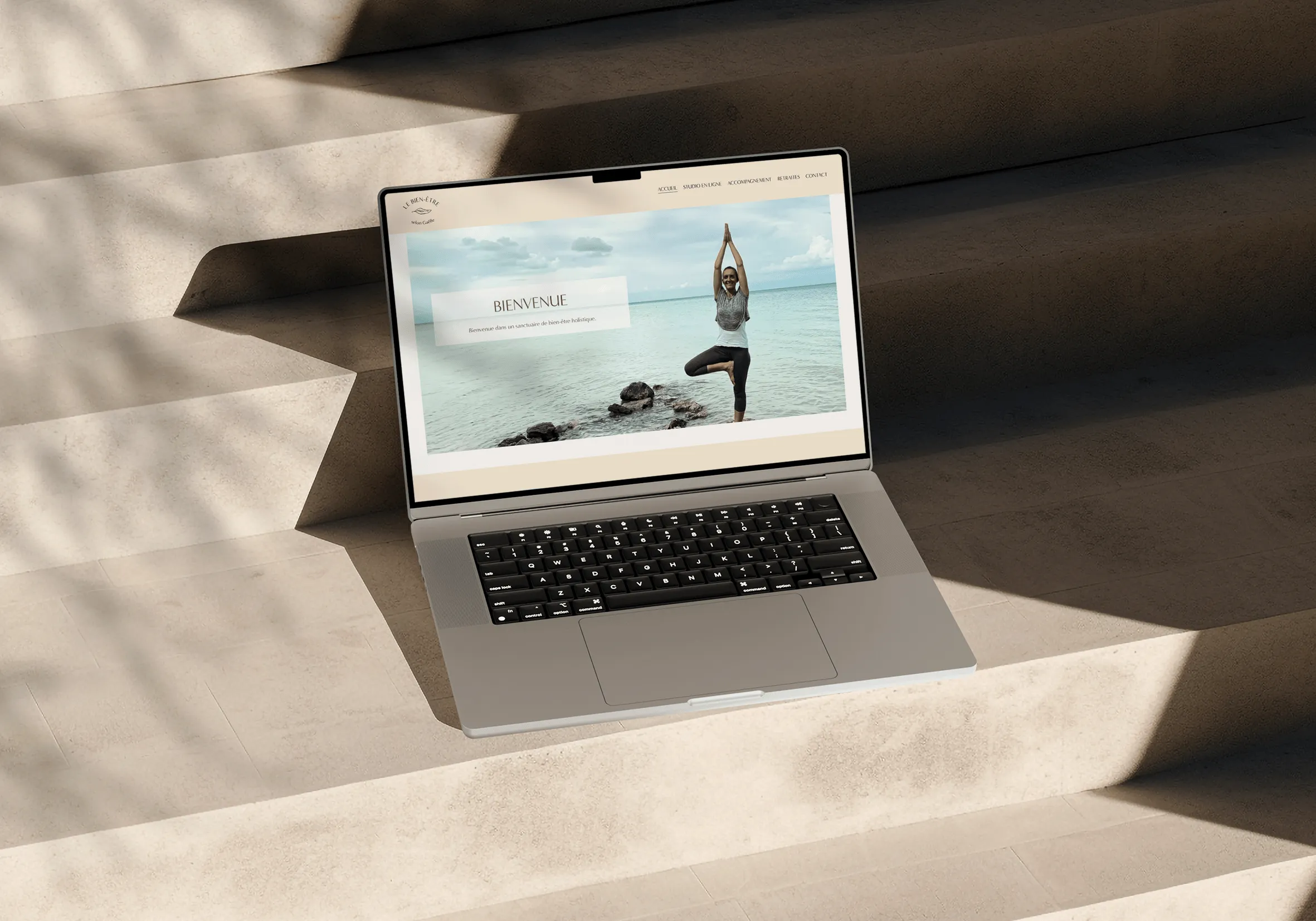 Gaëlle Blanquart website on a laptop