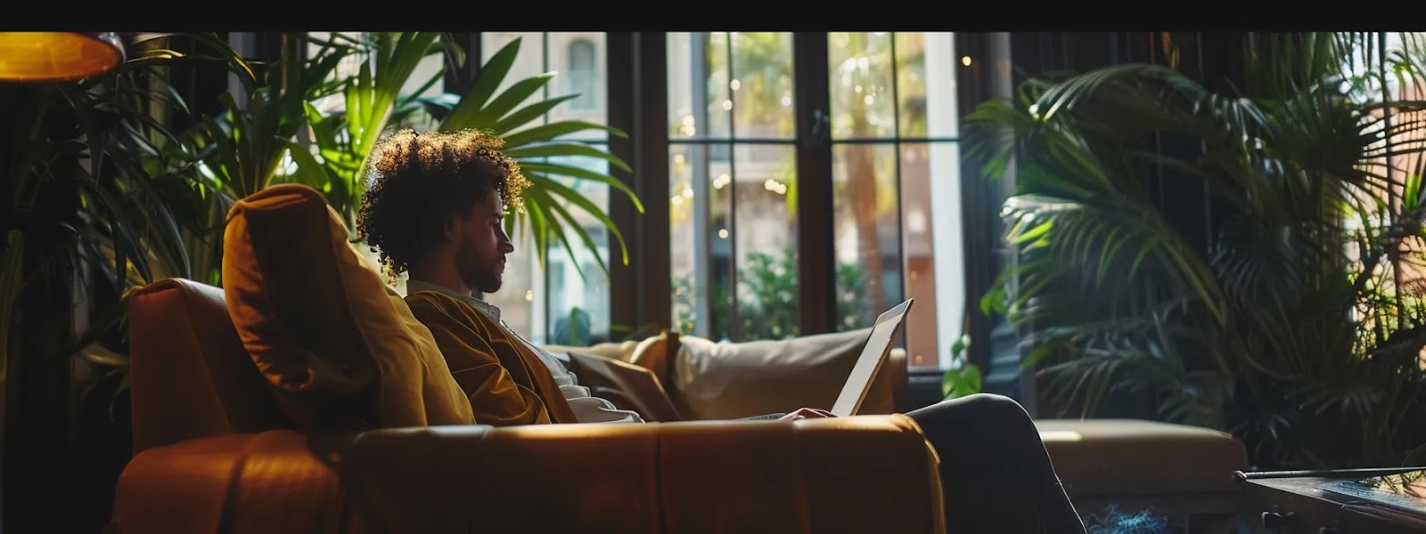 Illustration of a person reading beside a sunlit window